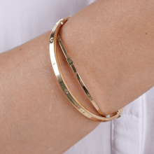 Real Gold Plain Bangle 65 MM 0477 (SIZE 21) BA1430