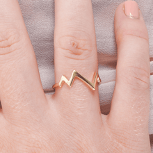 Real Gold Wave Ring 0086 (Size 4) R2180