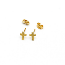 Real Gold 3D Cross Earring Set 0200-01 E1735