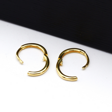 Real Gold Round Small Earring Set 2114 E1737