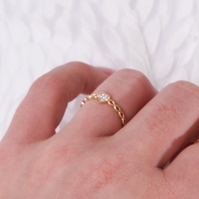 Real Gold Infinity Heart Ring 0559 (Size 9) R2150