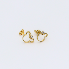 Real Gold Mickey Earring Set 0640 - 18K Gold Jewelry
