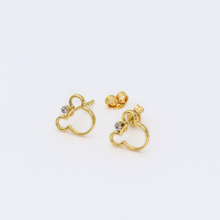 Real Gold Mickey Earring Set 0640 - 18K Gold Jewelry
