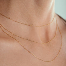 Real Gold 2 Color Fishtail Necklace 1104 CWP 1859