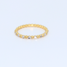 Real Gold 2C Ball Ring 2836 (SIZE 6) R1308 - 18K Gold Jewelry