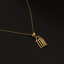 Real Gold Bird Cage Necklace - 18K Gold Jewelry