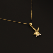 Real Gold Rabbit Necklace 002 - 18K Gold Jewelry