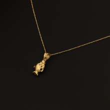 Real Gold Fish Necklace 002 - 18K Gold Jewelry