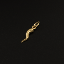 Real Gold Horn Pendant 2020 - 18K Gold Jewelry