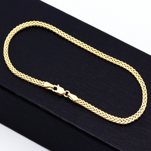 Real Gold Flat Spiga Thick Anklet 8943 (30 C.M) A1323