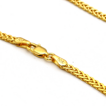 Real Gold Flat Spiga Thick Men Bracelet 8943 (21 C.M) BR1442