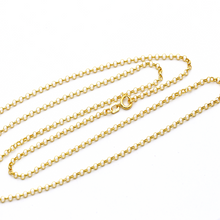 قلادة صليب بسيطة مع سلسلة هولو رولو من الذهب الحقيقي  CWP 1670 1926/11