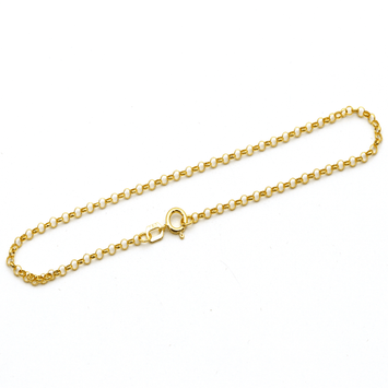 Real Gold Hollow Rolo Bracelet 5724 (19 C.M) BR1444