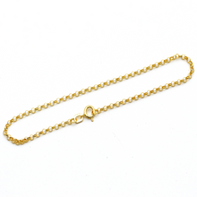 Real Gold Hollow Rolo Bracelet 5724 (19 C.M) BR1444