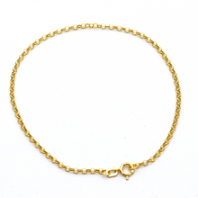 Real Gold Hollow Rolo Bracelet 5724 (17 C.M)  BR1525