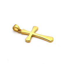 Real Gold Plain Cross Pendant 1926/11 P 1670 - 18K Gold Jewelry