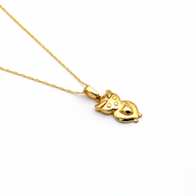 Real Gold Owl Necklace 0396 CWP 1754