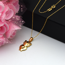 Real Gold Owl Necklace 0396 CWP 1754