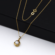 Real Gold Pearl Round Necklace 0458 CWP 1757