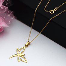 Real Gold Dragon Butterfly Necklace 0004 CWP 1763