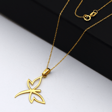 Real Gold Dragon Butterfly Necklace 0004 CWP 1763