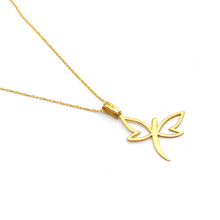 Real Gold Dragon Butterfly Necklace 0004 CWP 1763