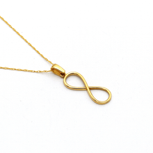 Real Gold Plain Infinity Necklace 0166 CWP 1766