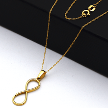 Real Gold Plain Infinity Necklace 0166 CWP 1766