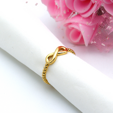 Real Gold Infinity Bubble Ring 0126 (Size 8) R1781