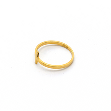 Real Gold Plain Cross Ring 0501 (Size 7) R1749