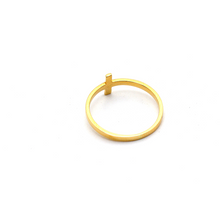 Real Gold Plain Cross Ring 0501 (Size 5) R1751