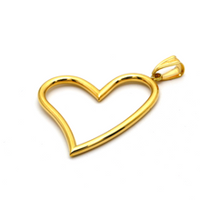 Real Gold 3D Big Heart Pendant 0789 P 1671 - 18K Gold Jewelry