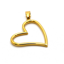 Real Gold 3D Big Heart Pendant 0789 P 1671 - 18K Gold Jewelry