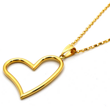 Real Gold 3D Big Heart Necklace with Chopard Chain CWP 1671 - 18K Gold Jewelry