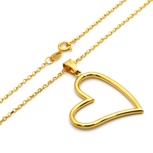 Real Gold 3D Big Heart Necklace with Chopard Chain CWP 1671 - 18K Gold Jewelry
