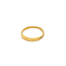 Real Gold Plain Twisted Plate Ring 0125 (Size 6) R1767