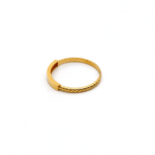 Real Gold Plain Twisted Plate Ring 0125 (Size 5) R1768