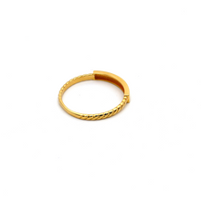 خاتم صفيحة ملتوية سادة من الذهب الحقيقي (مقاس 10) R2181 0125 