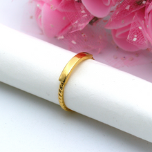 Real Gold Plain Twisted Plate Ring 0125 (Size 5.5) R1923