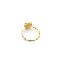 Real Gold Flower Ring 0341 (Size 4) R1769