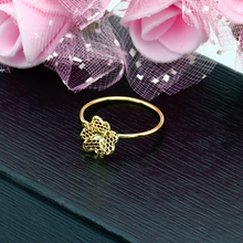 Real Gold Flower Ring 0341 (Size 5) R1784
