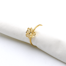 Real Gold Flower Ring 0341 (Size 4) R1769