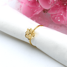 Real Gold Flower Ring 0341 (Size 4) R1769