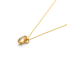 Real Gold Roller Stone Necklace 0414 CWP 1772