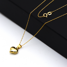 Real Gold 3D Heart Necklace 0432 CWP 1773