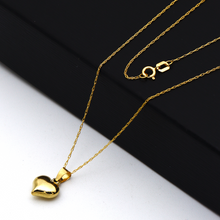 Real Gold 3D Heart Necklace 0432 CWP 1773