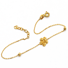 Real Gold Double Flower Bracelet 0005 BR1447