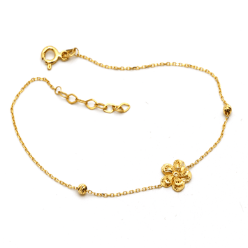 Real Gold Double Flower Bracelet (19 C.M) 0005 BR1447