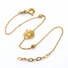 Real Gold Plain Flower Bracelet 0016 BR1448