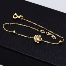 Real Gold Plain Flower Bracelet 0016 BR1448
